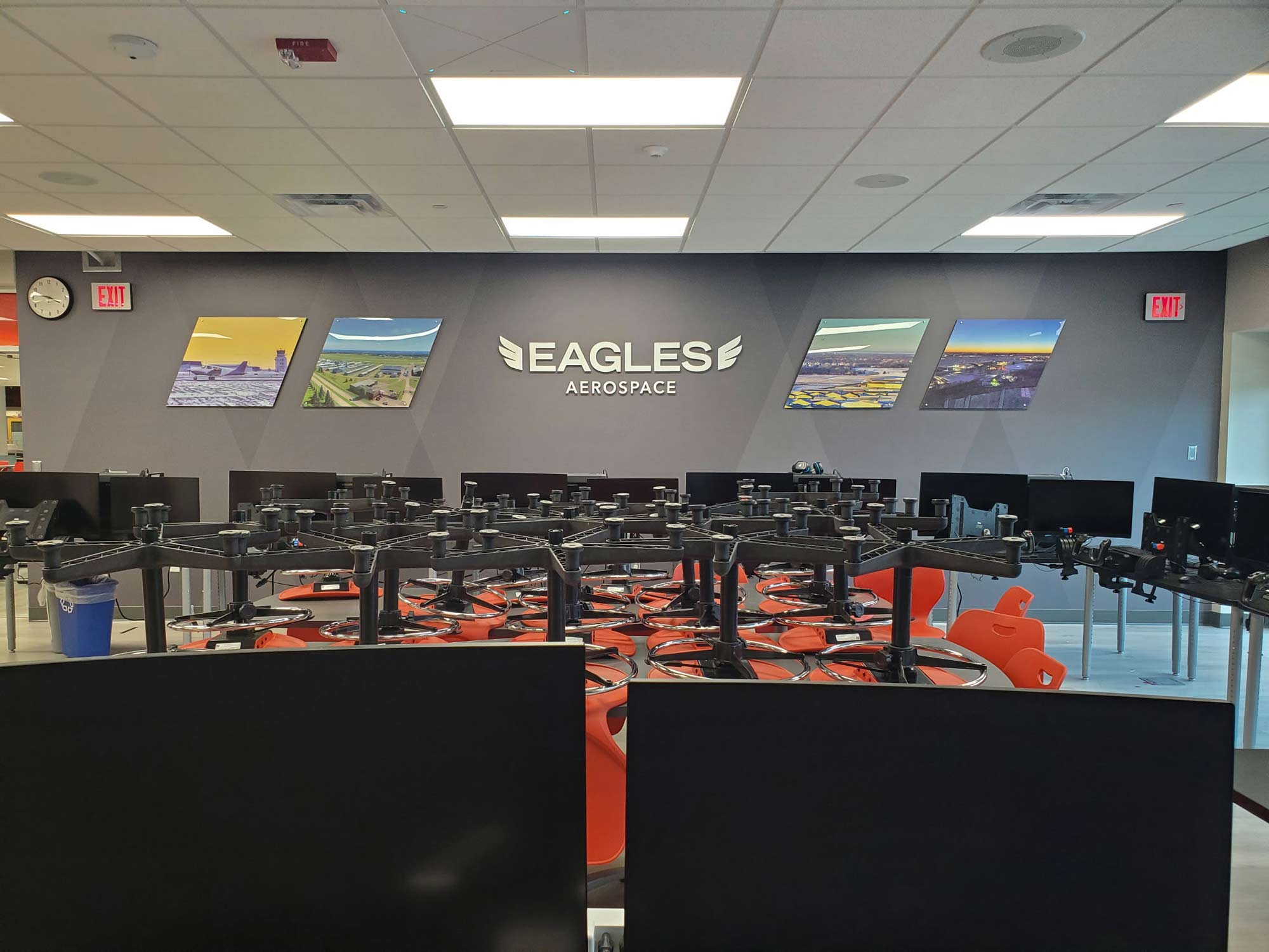 Aerospace Lab graphics at Eden Prairie High School