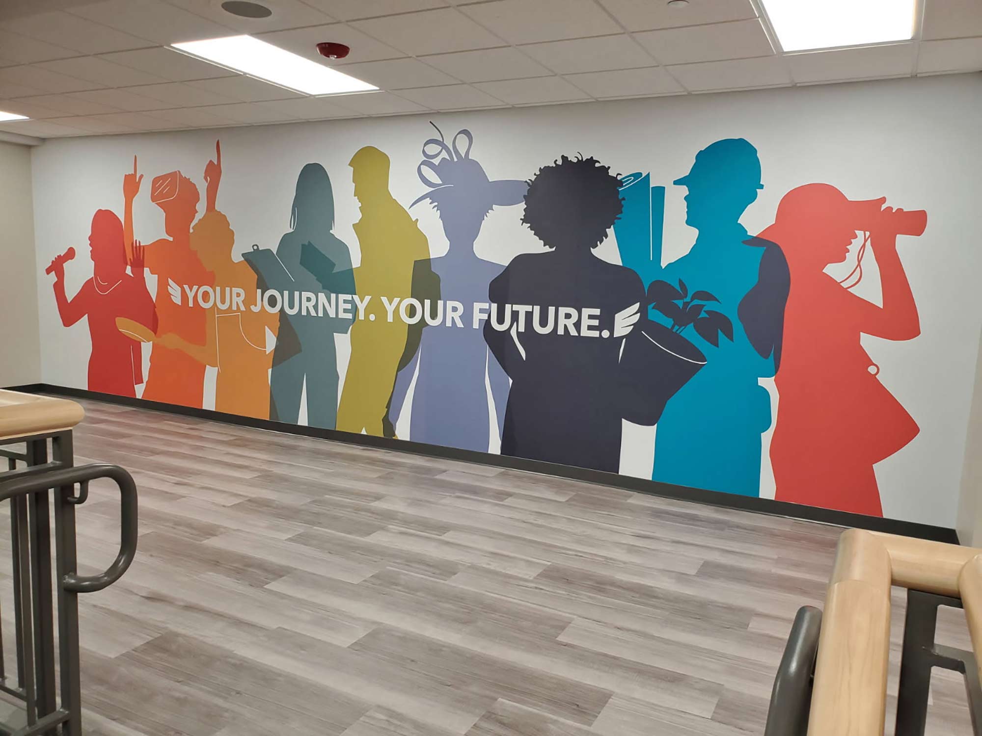Wall graphics at Eden Prairie Schools Area Learning Center