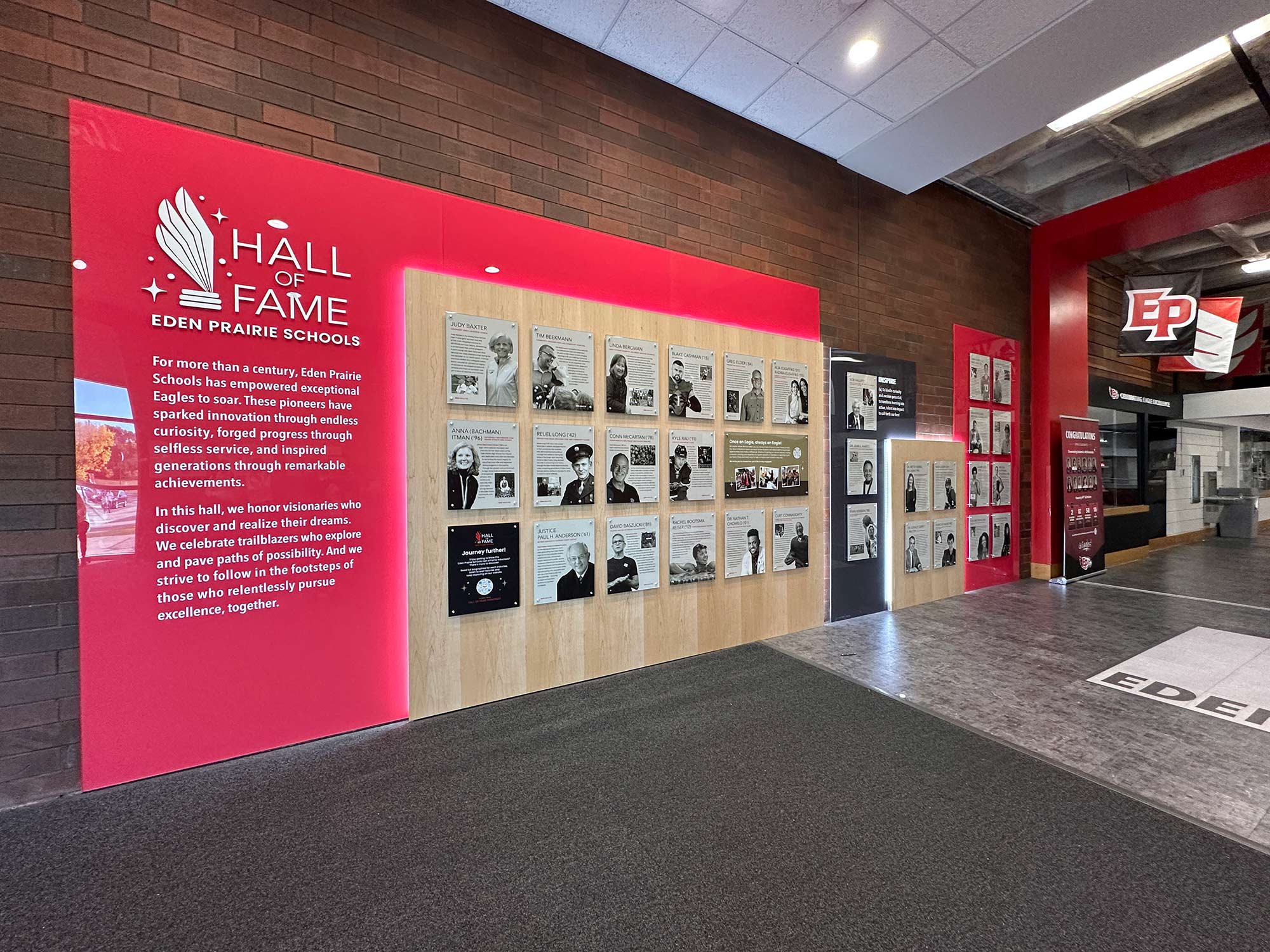 Eden Prairie Schools Hall of Fame wall